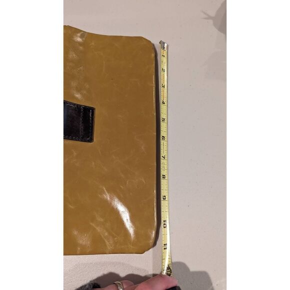 Shiraleah Women Yellow Fold-over Zippered Clutch Bag Size 5" H X 11" L - Picture 11 of 13